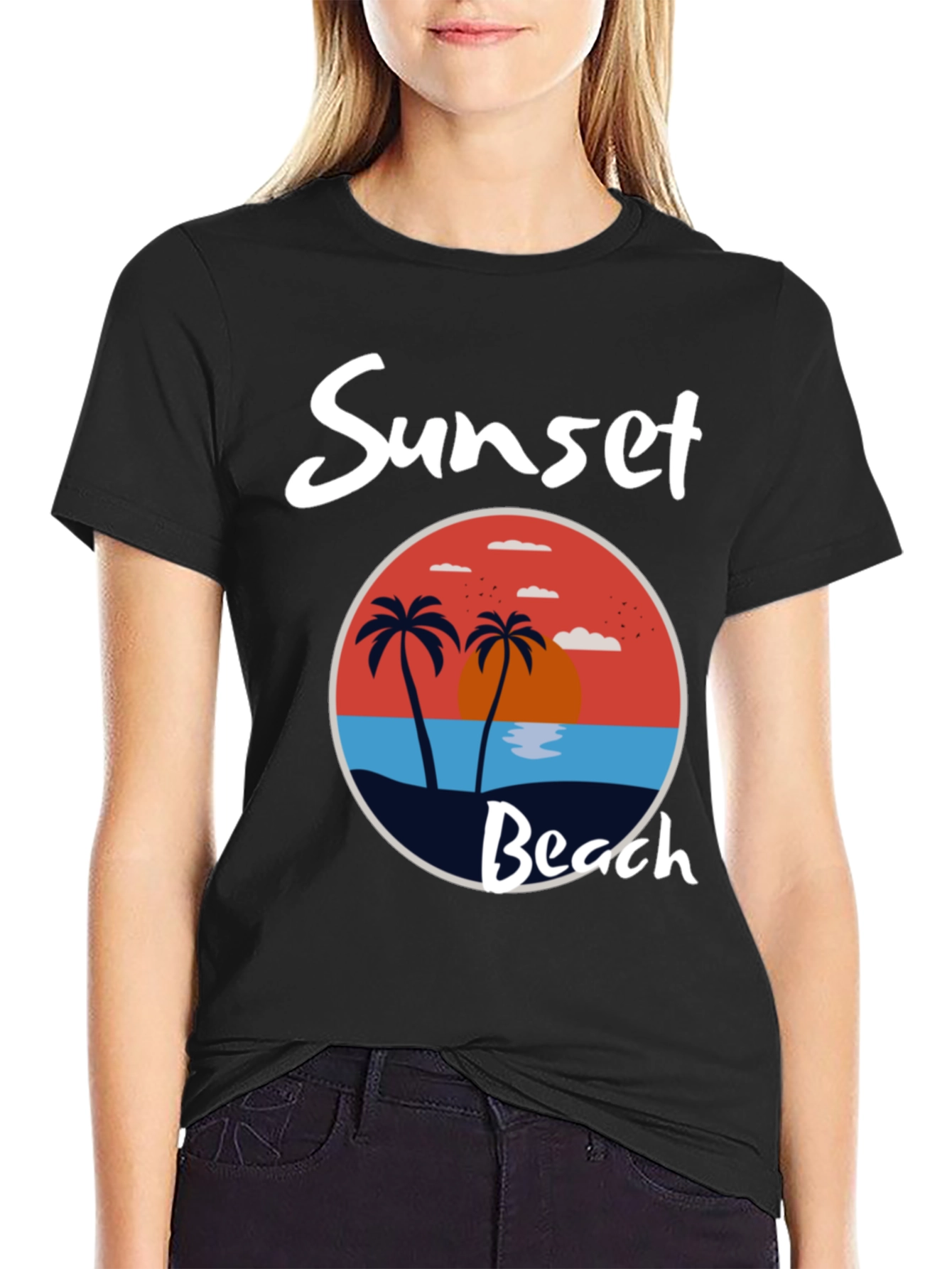 Sunset Beach Graphic T-Shirt