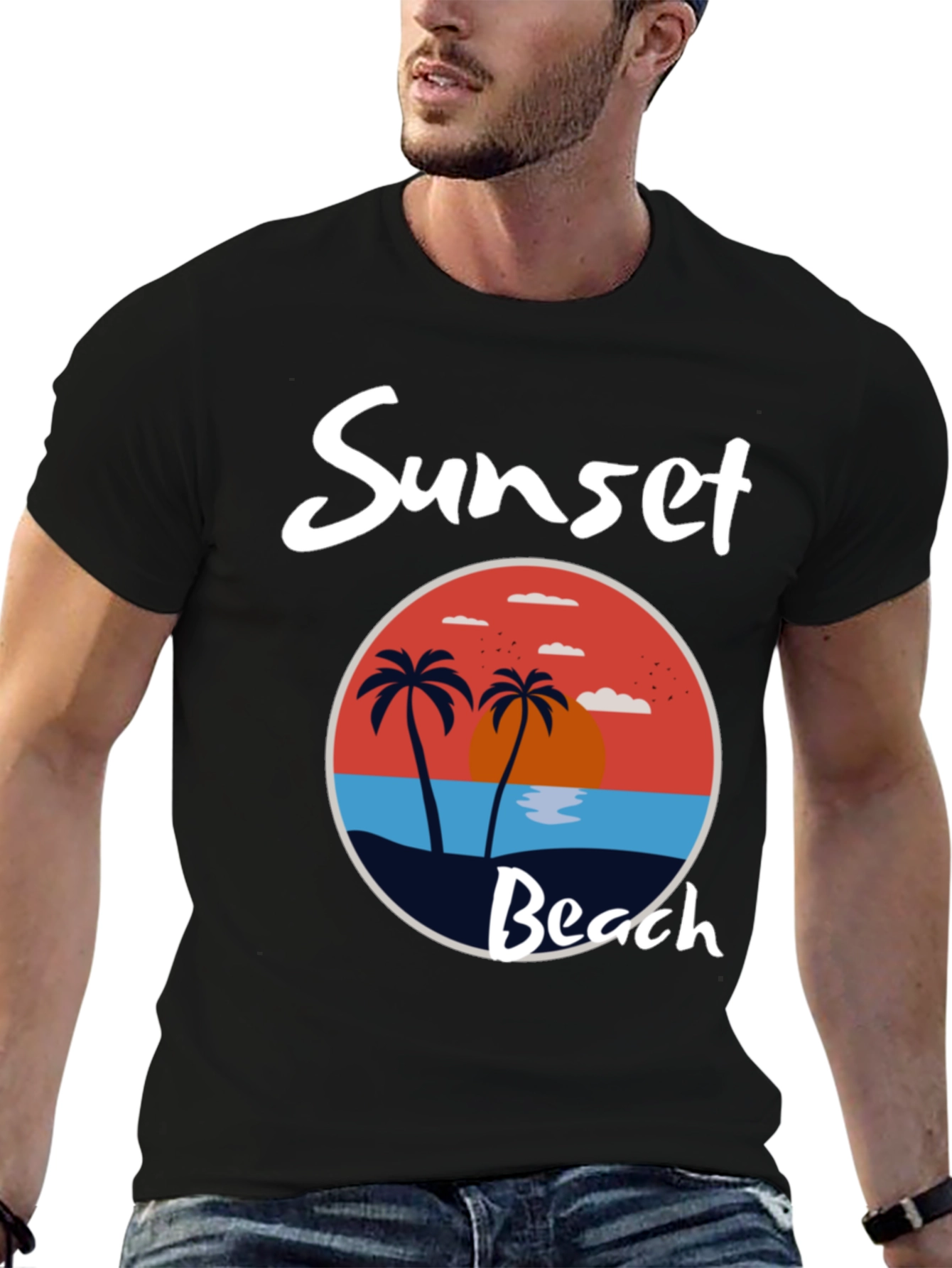Sunset Beach Graphic T-Shirt
