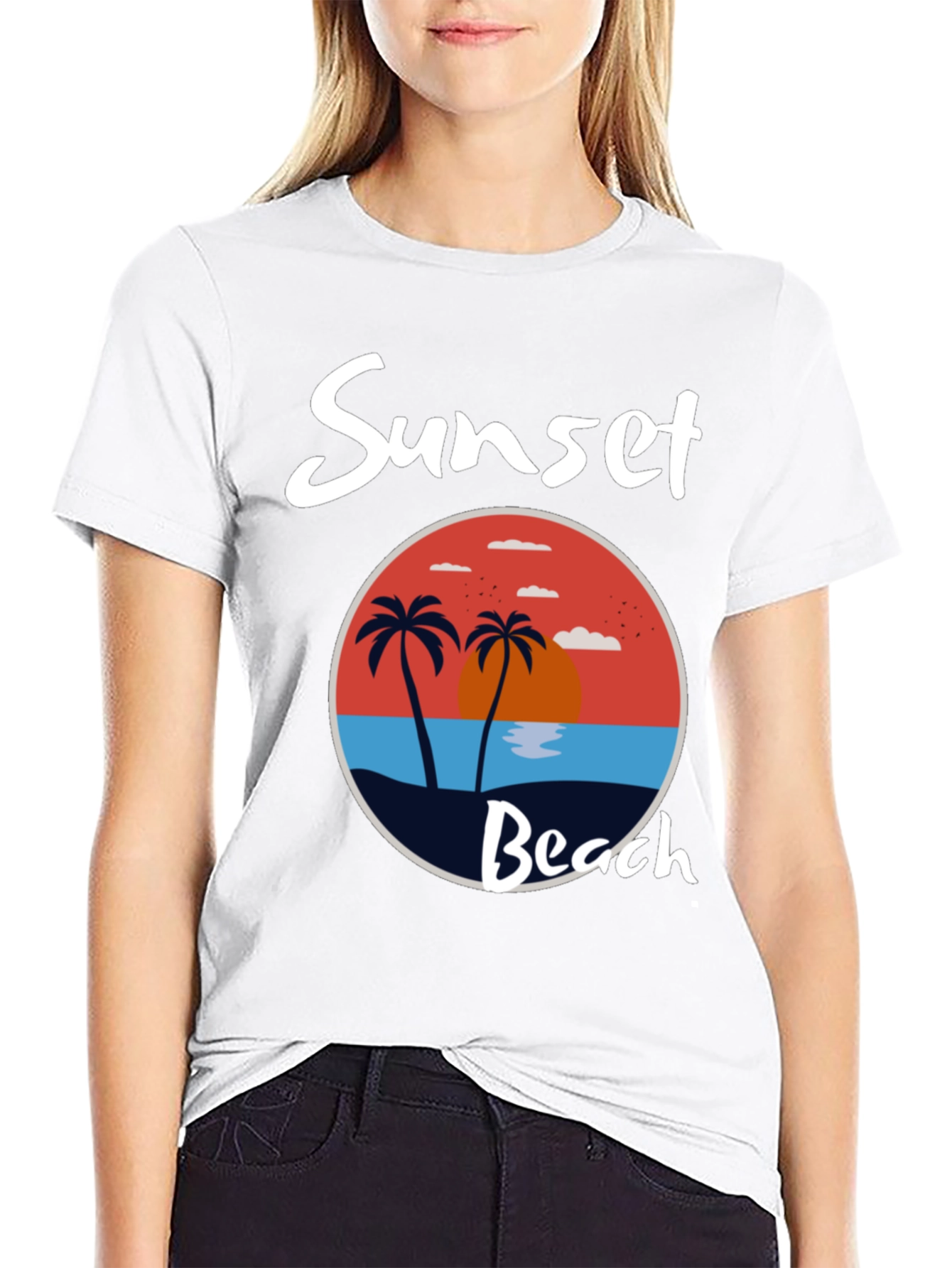Sunset Beach Graphic T-Shirt