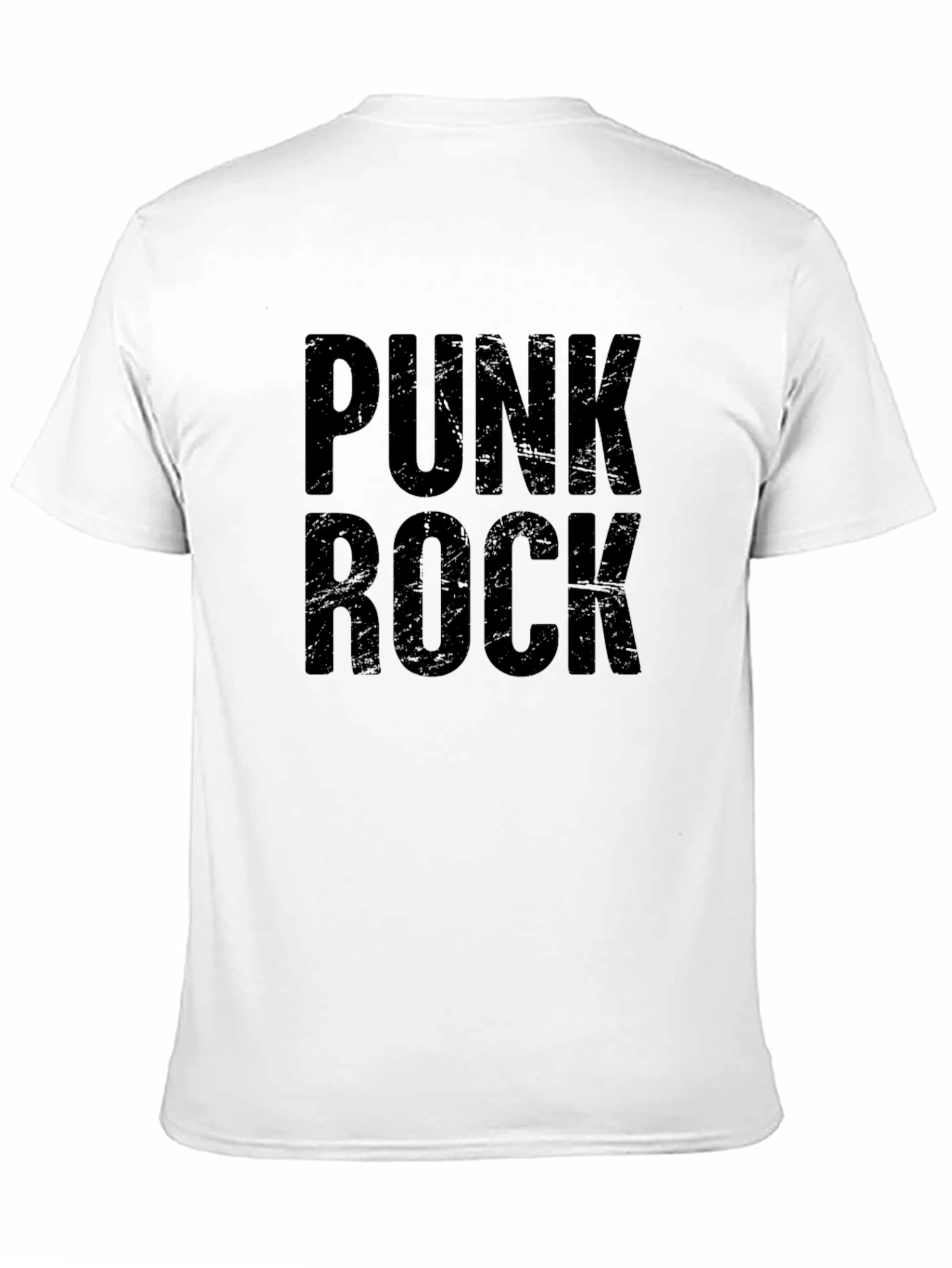 Punk Rock Graphic Tee - Black Cotton T-Shirt
