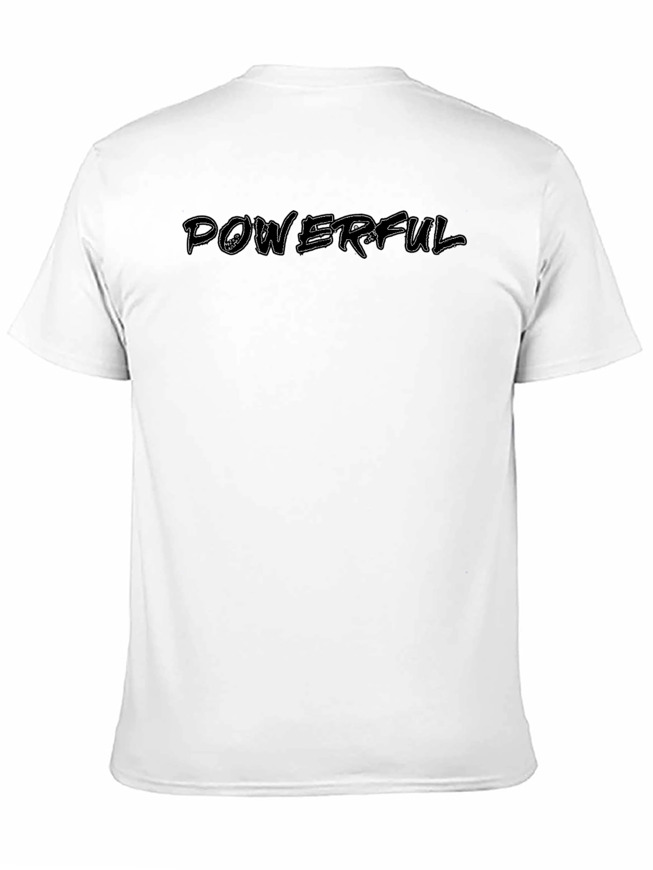 Powerful Graphic Print Black T-Shirt