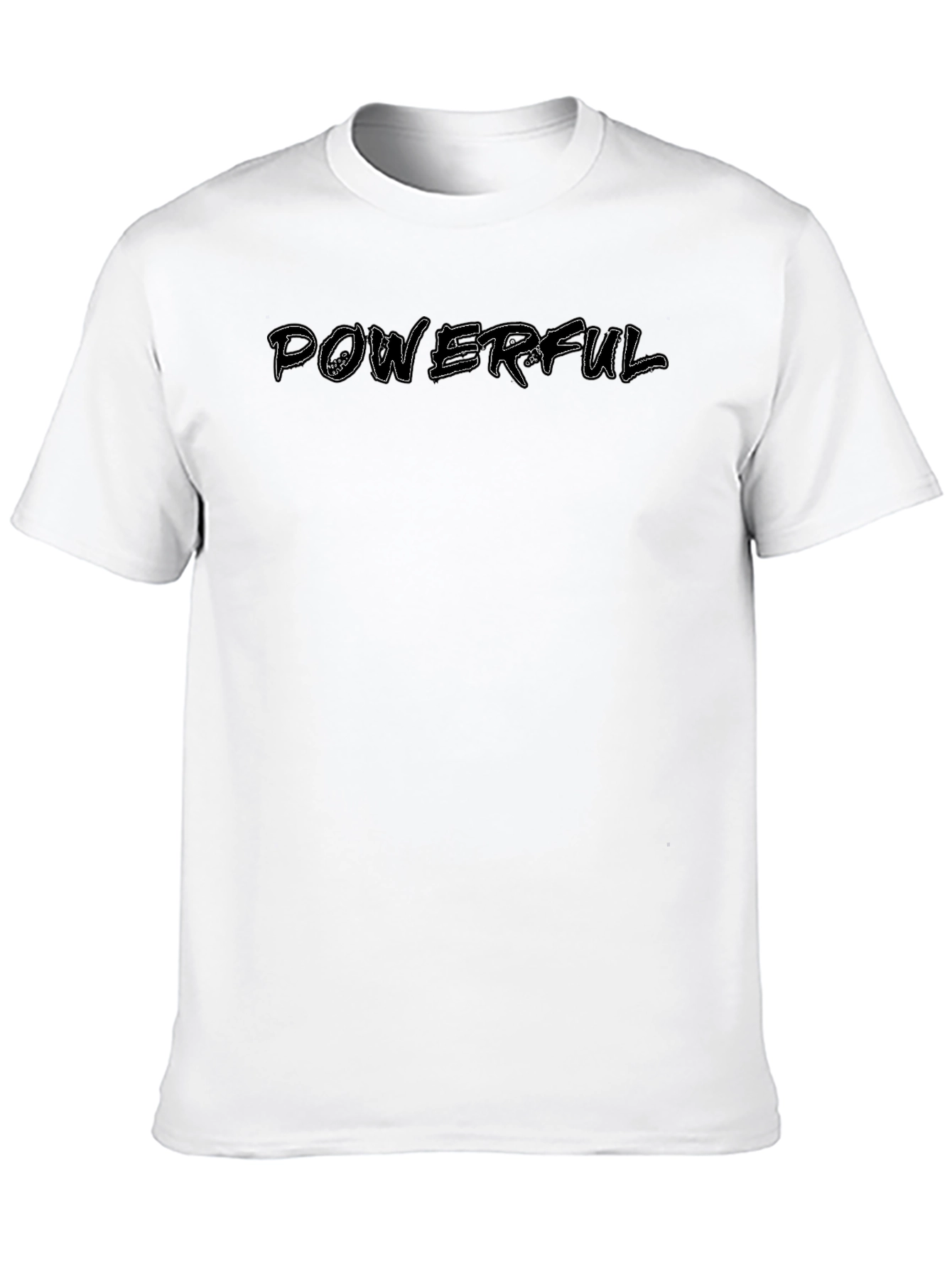 Powerful Graphic Print Black T-Shirt