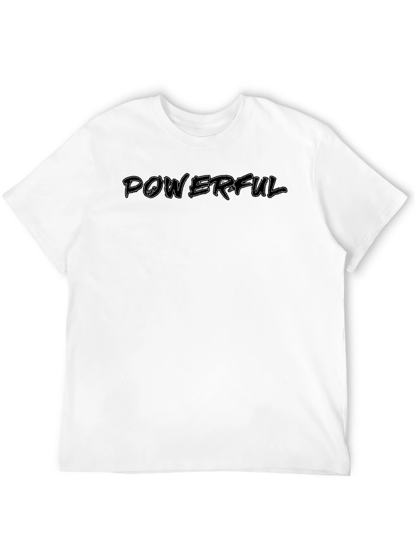 Powerful Graphic Print Black T-Shirt