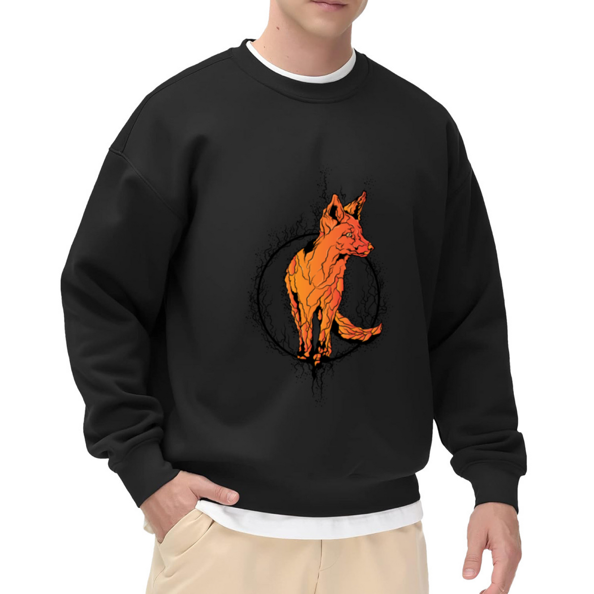 Fox Graphic - Crewneck Sweatshirt | Fox Lover, Fox Gift, Animal Design Gift