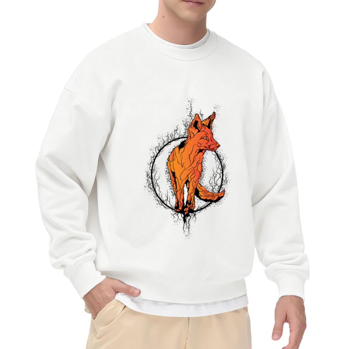 Fox Graphic - Crewneck Sweatshirt | Fox Lover, Fox Gift, Animal Design Gift