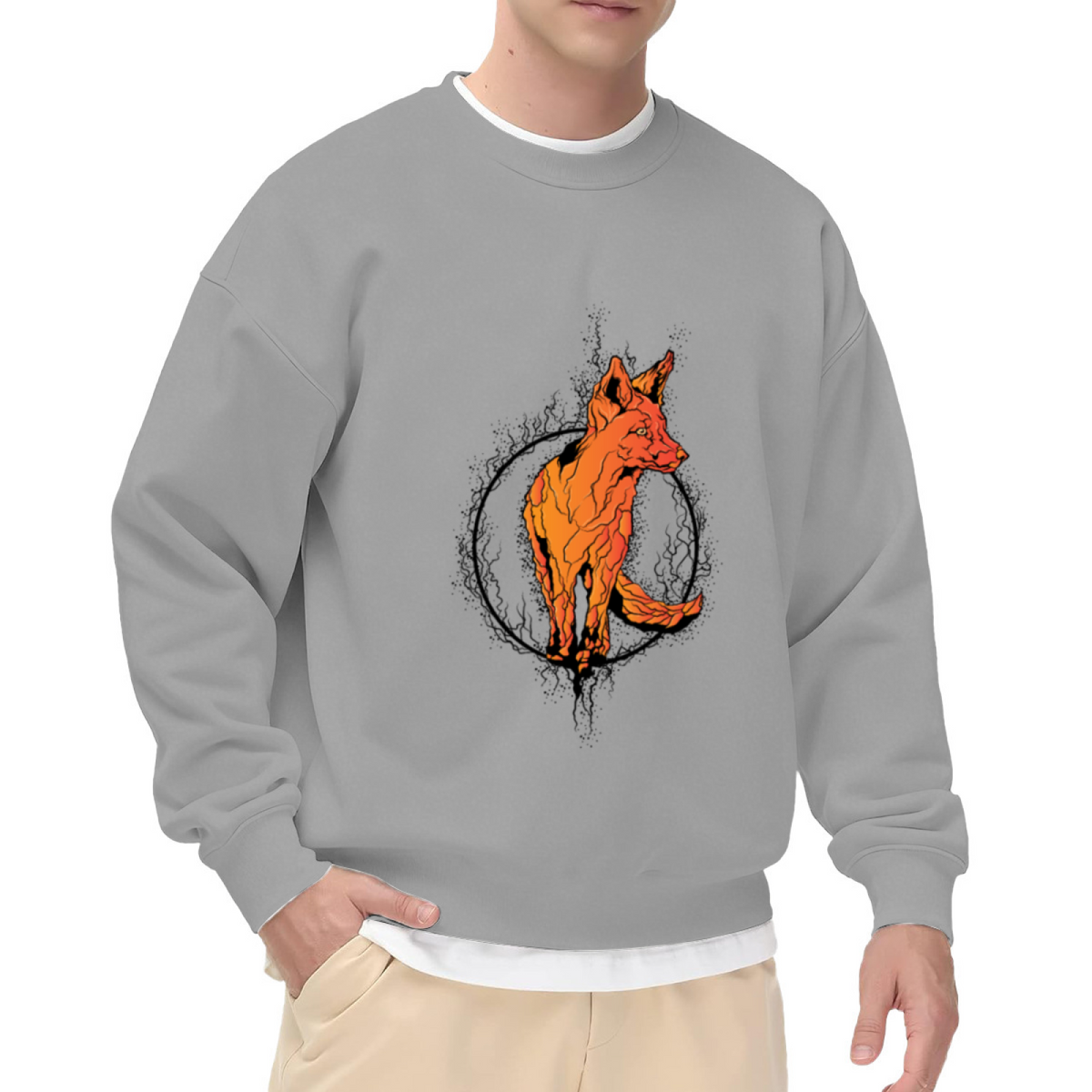 Fox Graphic - Crewneck Sweatshirt | Fox Lover, Fox Gift, Animal Design Gift