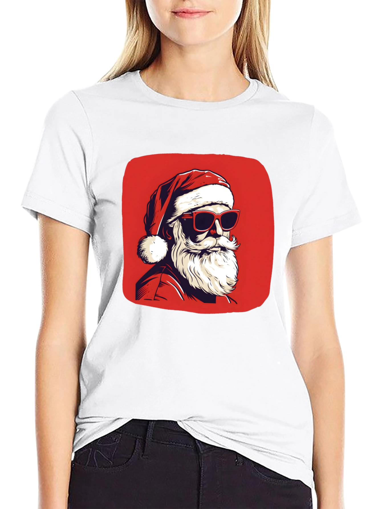 Cool Santa Graphic T-Shirt - Holiday Style
