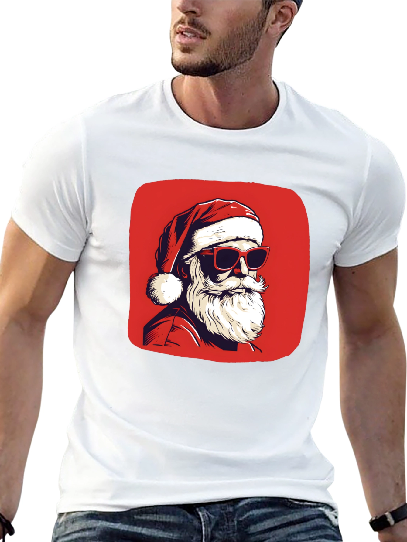 Cool Santa Graphic T-Shirt - Holiday Style