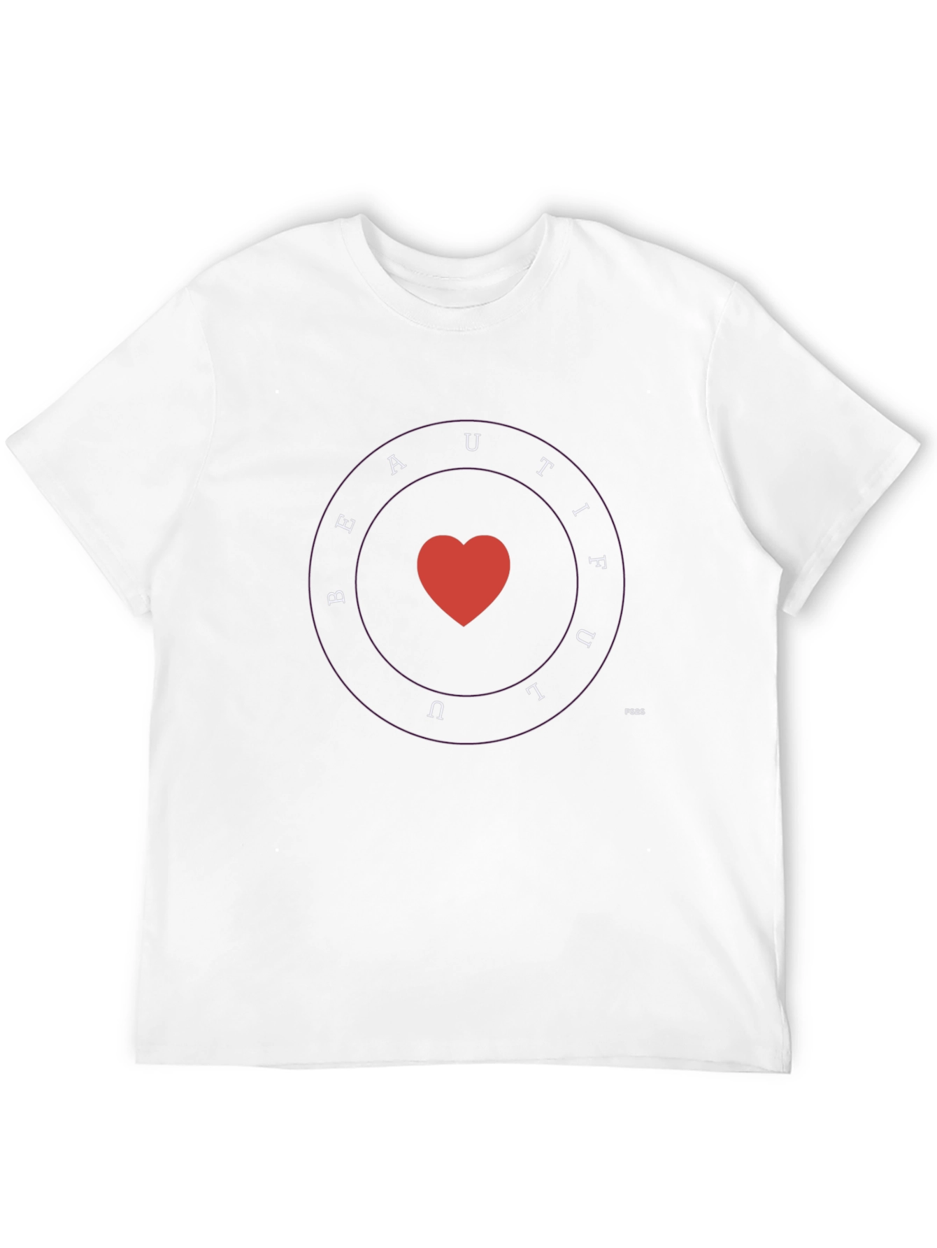 Beautiful Heart Graphic Tee - Soft Black T-Shirt