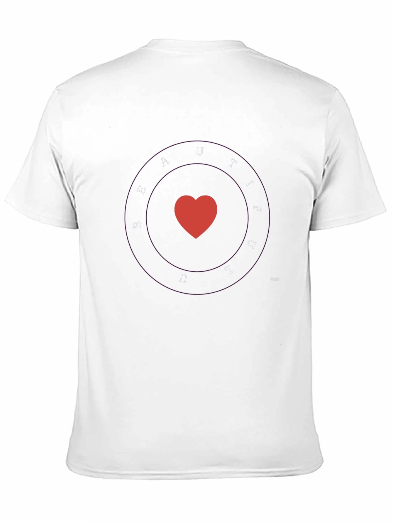 Beautiful Heart Graphic Tee - Soft Black T-Shirt
