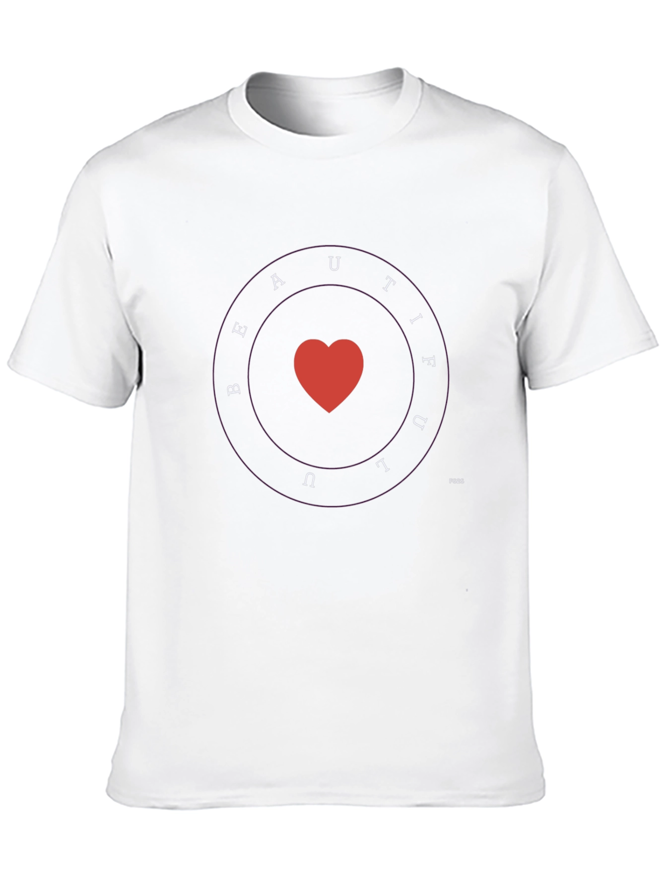Beautiful Heart Graphic Tee - Soft Black T-Shirt