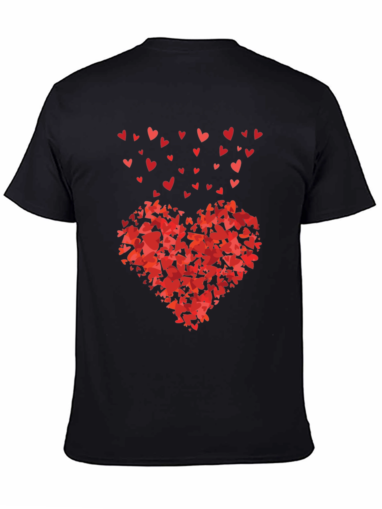 Heart of Hearts Black Graphic Tee - Love Design