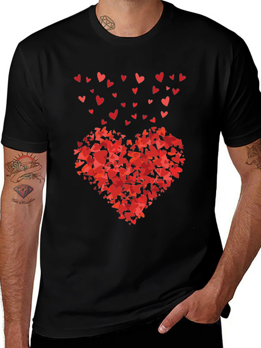Heart of Hearts Black Graphic Tee - Love Design