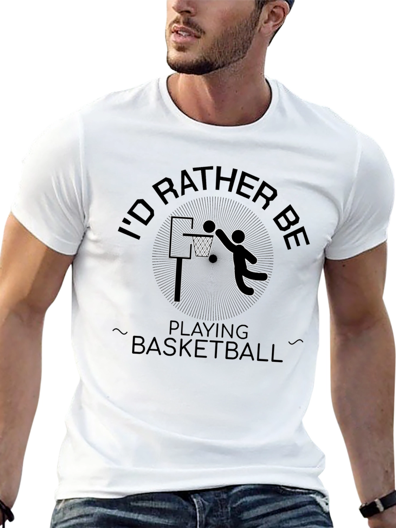 Basketball Lovers Black Graphic Tee