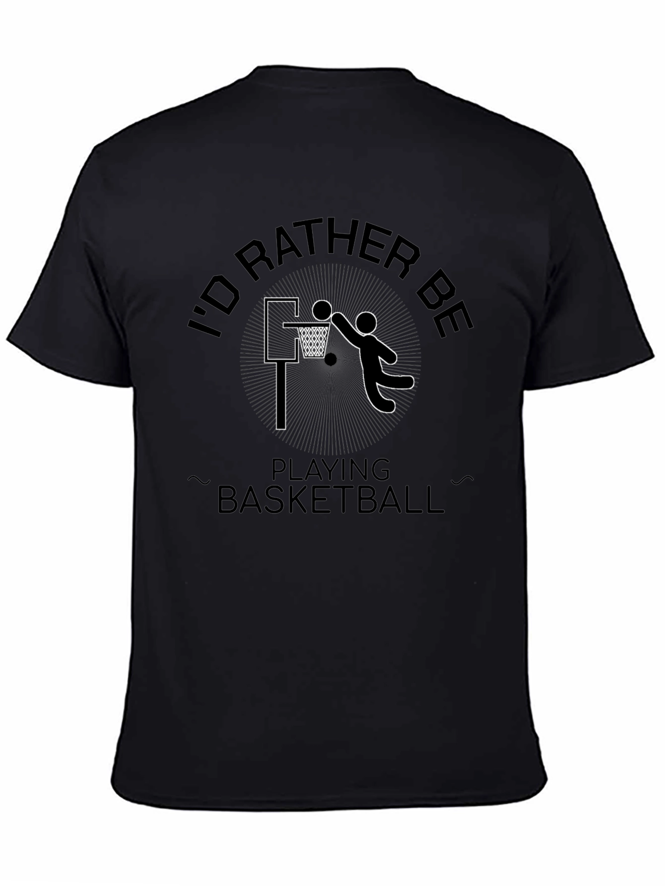 Basketball Lovers Black Graphic Tee