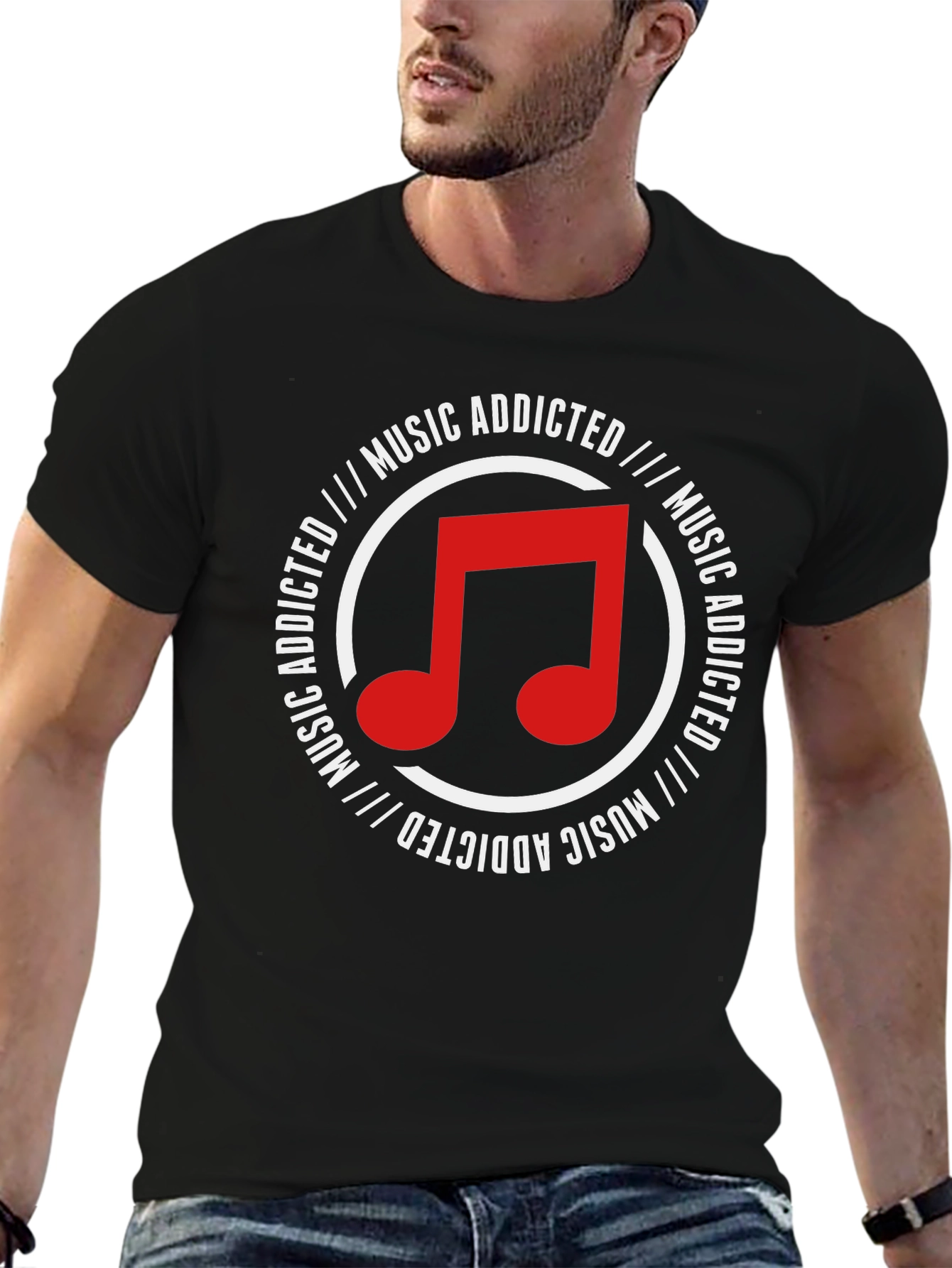 Music Addicted Graphic T-Shirt