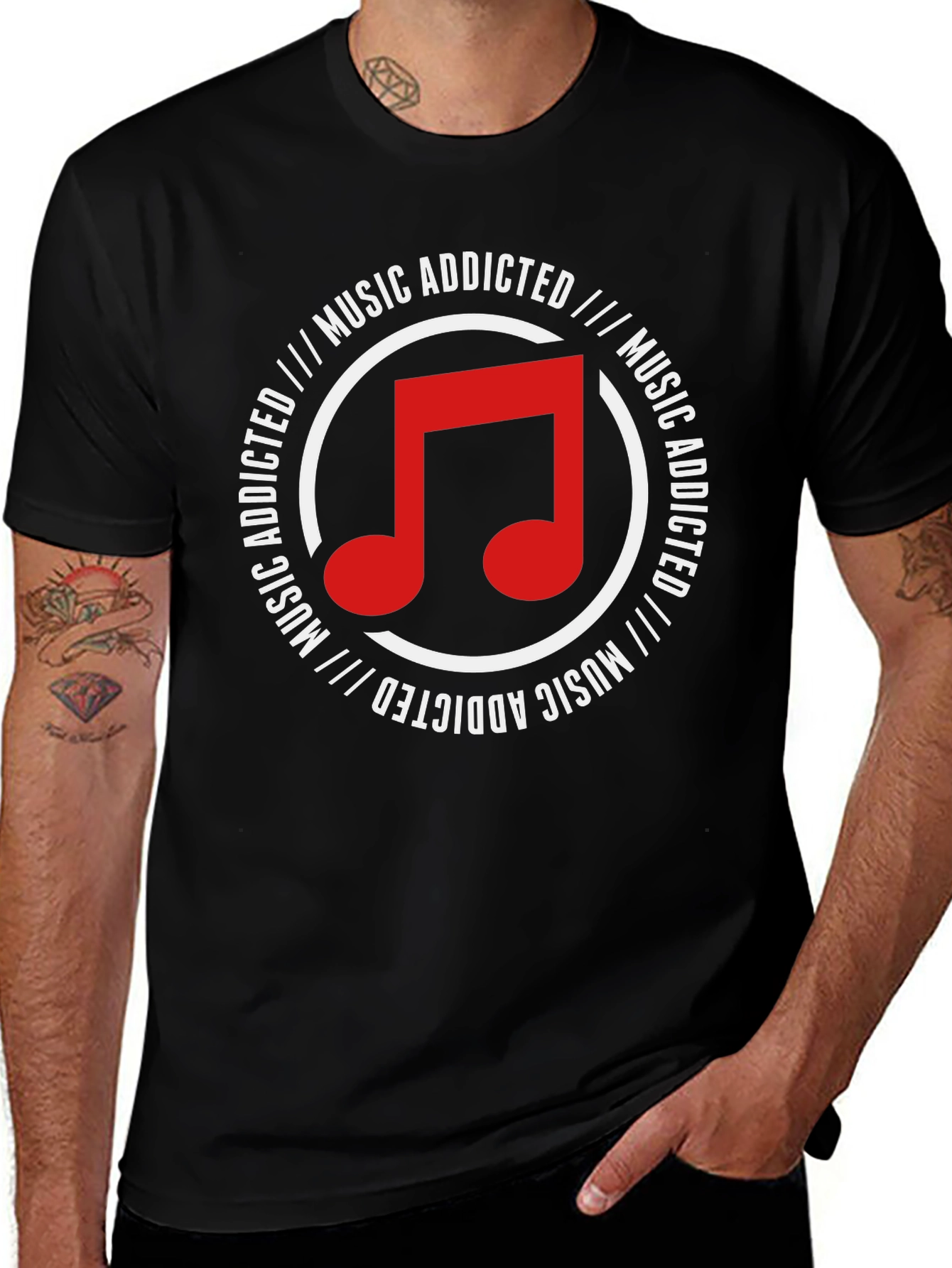 Music Addicted Graphic T-Shirt