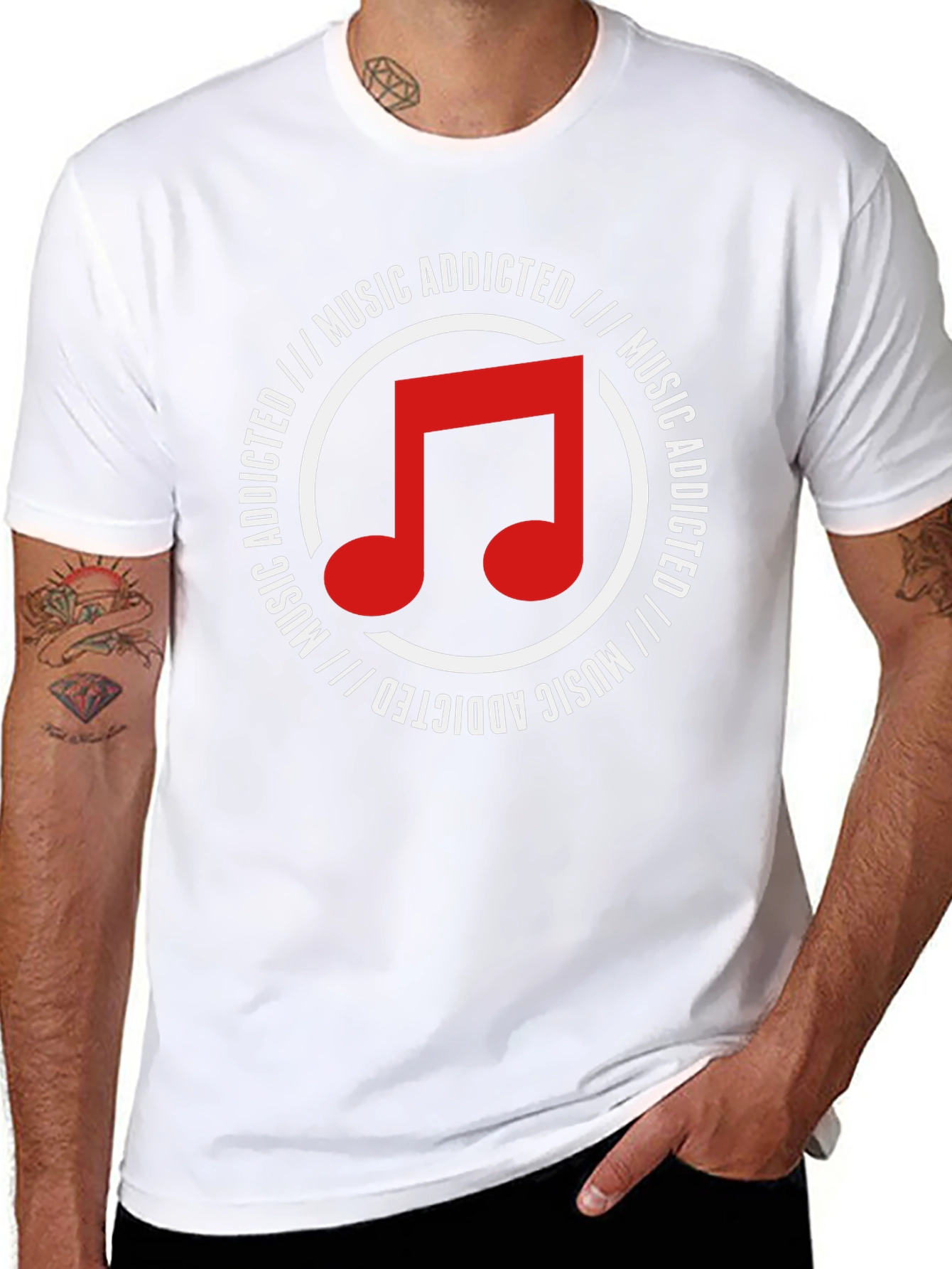 Music Addicted Graphic T-Shirt