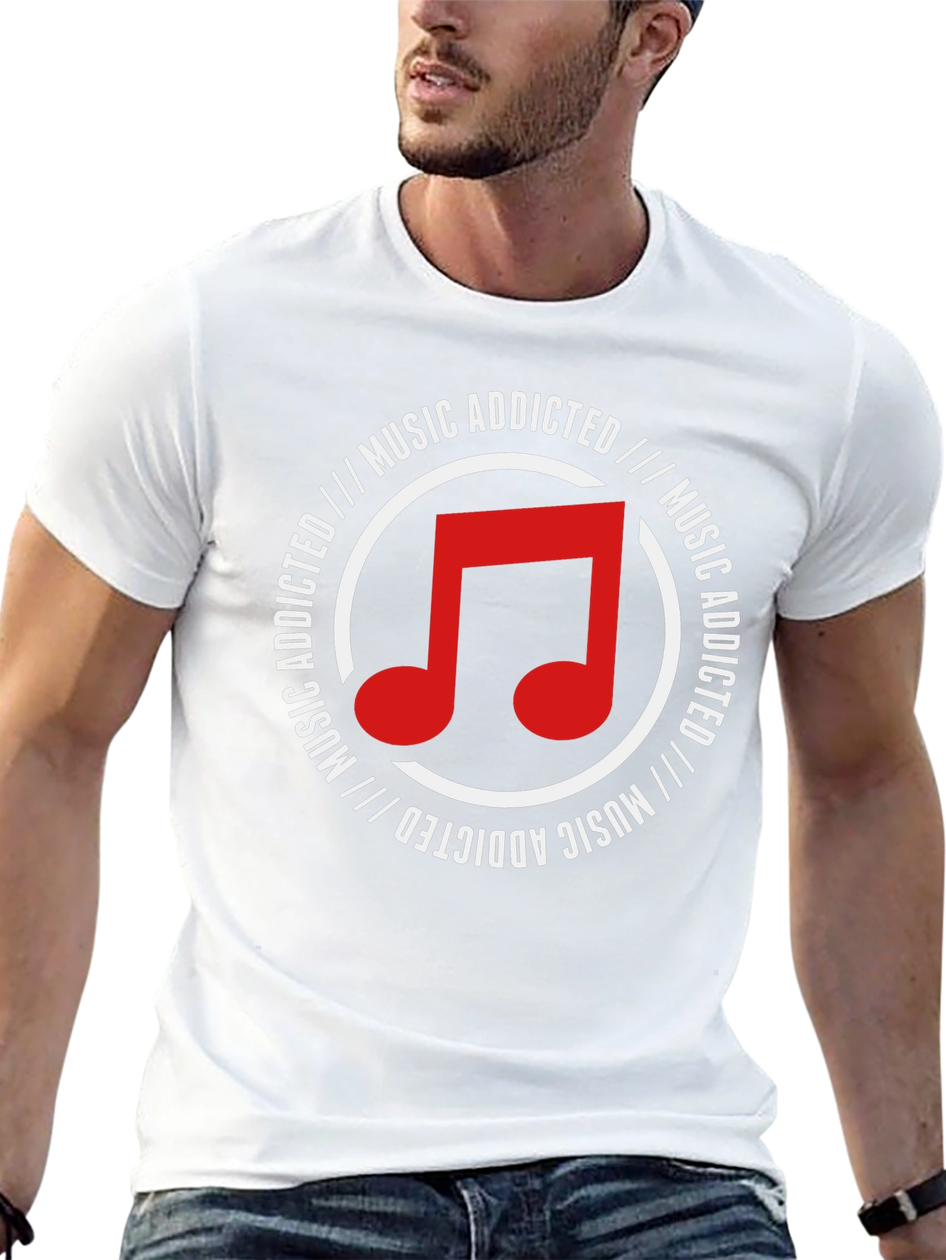 Music Addicted Graphic T-Shirt