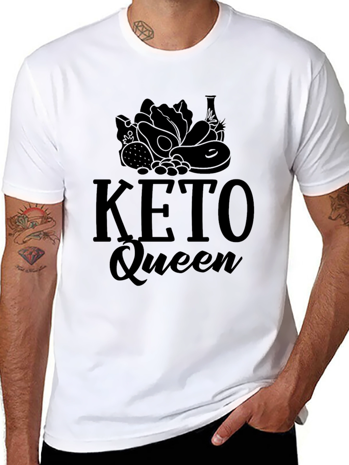 Keto Queen Black T-Shirt - Keto Diet Lifestyle Apparel