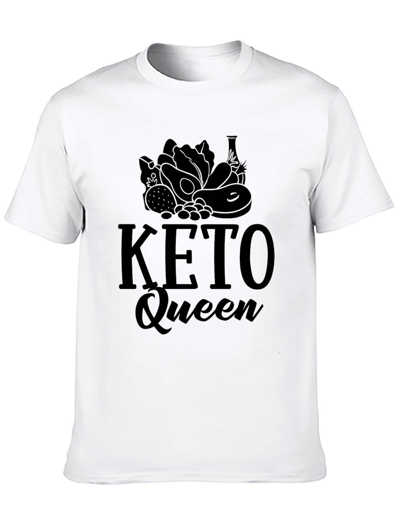 Keto Queen Black T-Shirt - Keto Diet Lifestyle Apparel