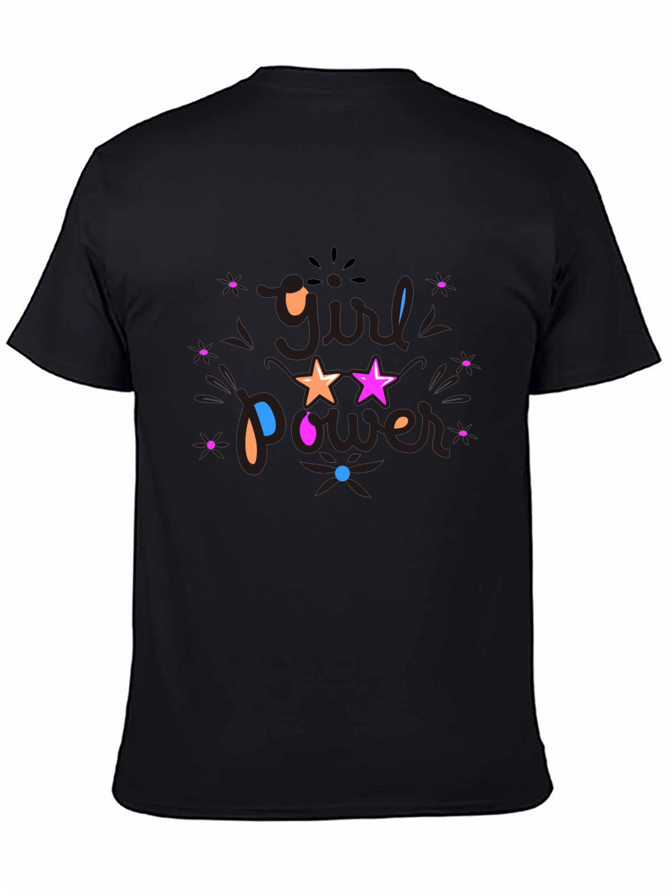 Girl Power Graphic Black T-Shirt