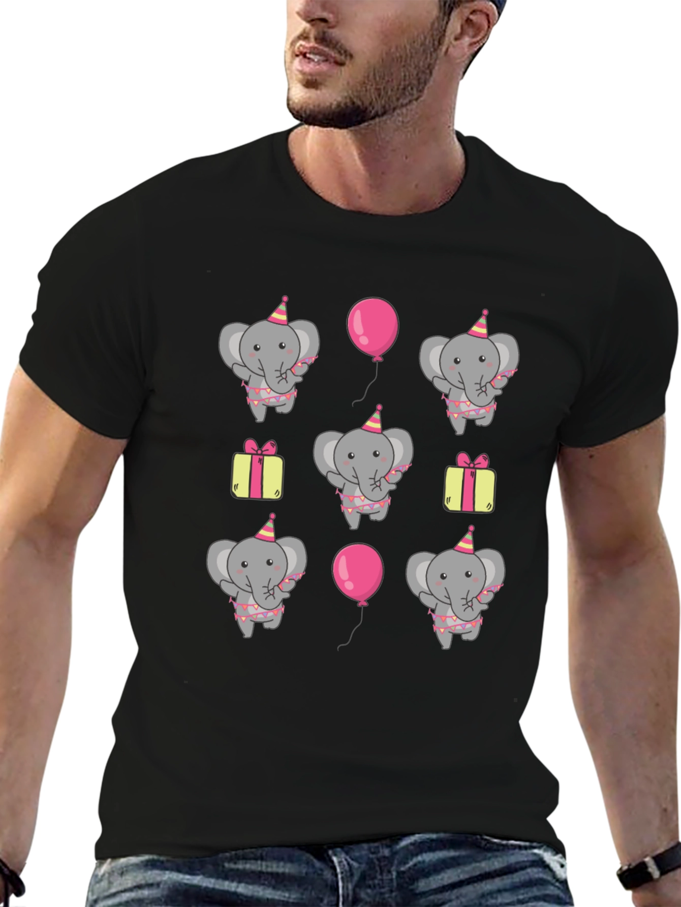 Elephant Birthday Party T-Shirt - Fun Graphic Tee