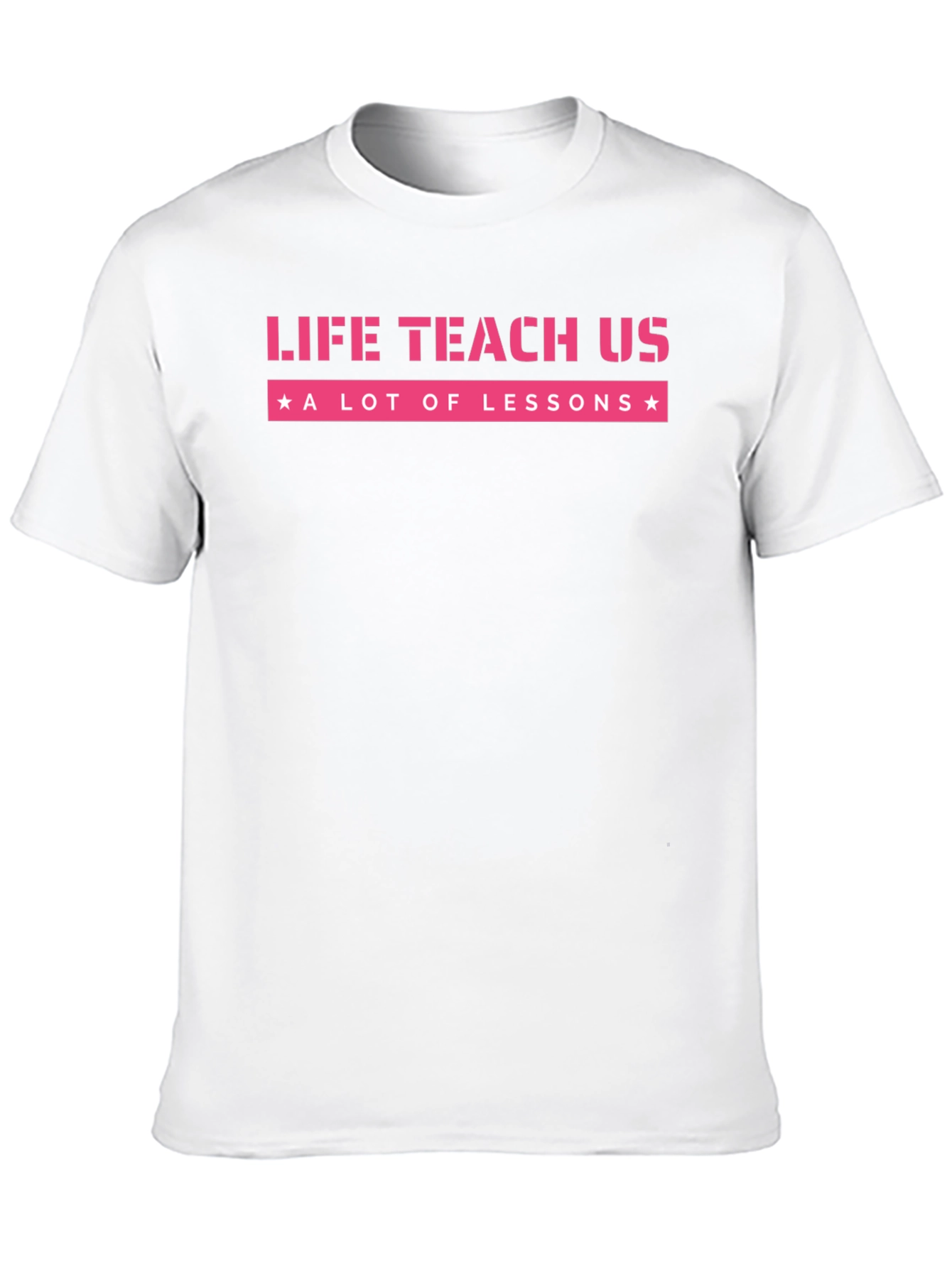 Life Teaches Lessons Graphic Tee - Black