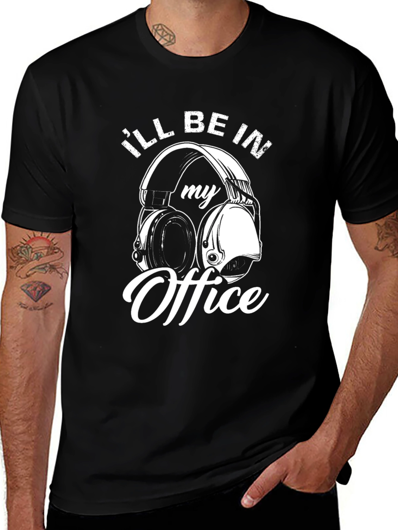 Ill Be In My Office Headphones T-Shirt