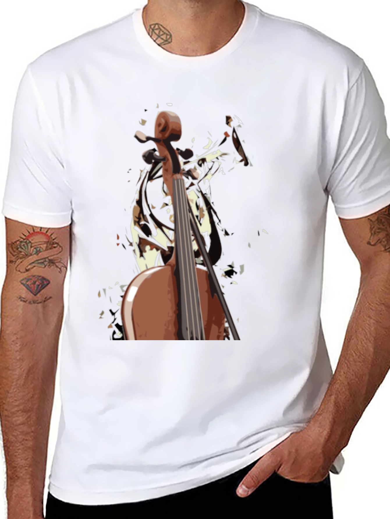 Cello Graphic T-Shirt - Musician Style