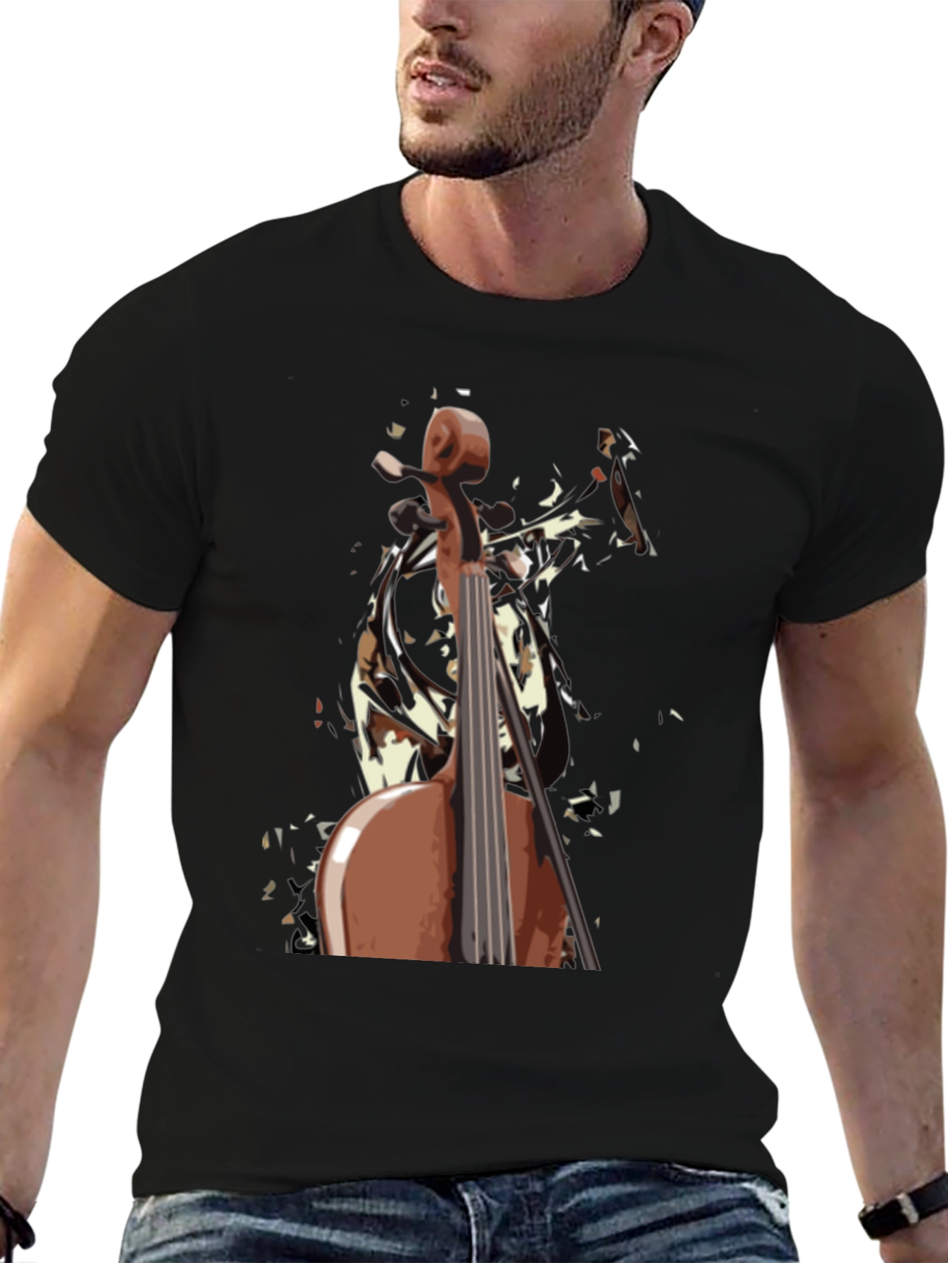 Cello Graphic T-Shirt - Musician Style