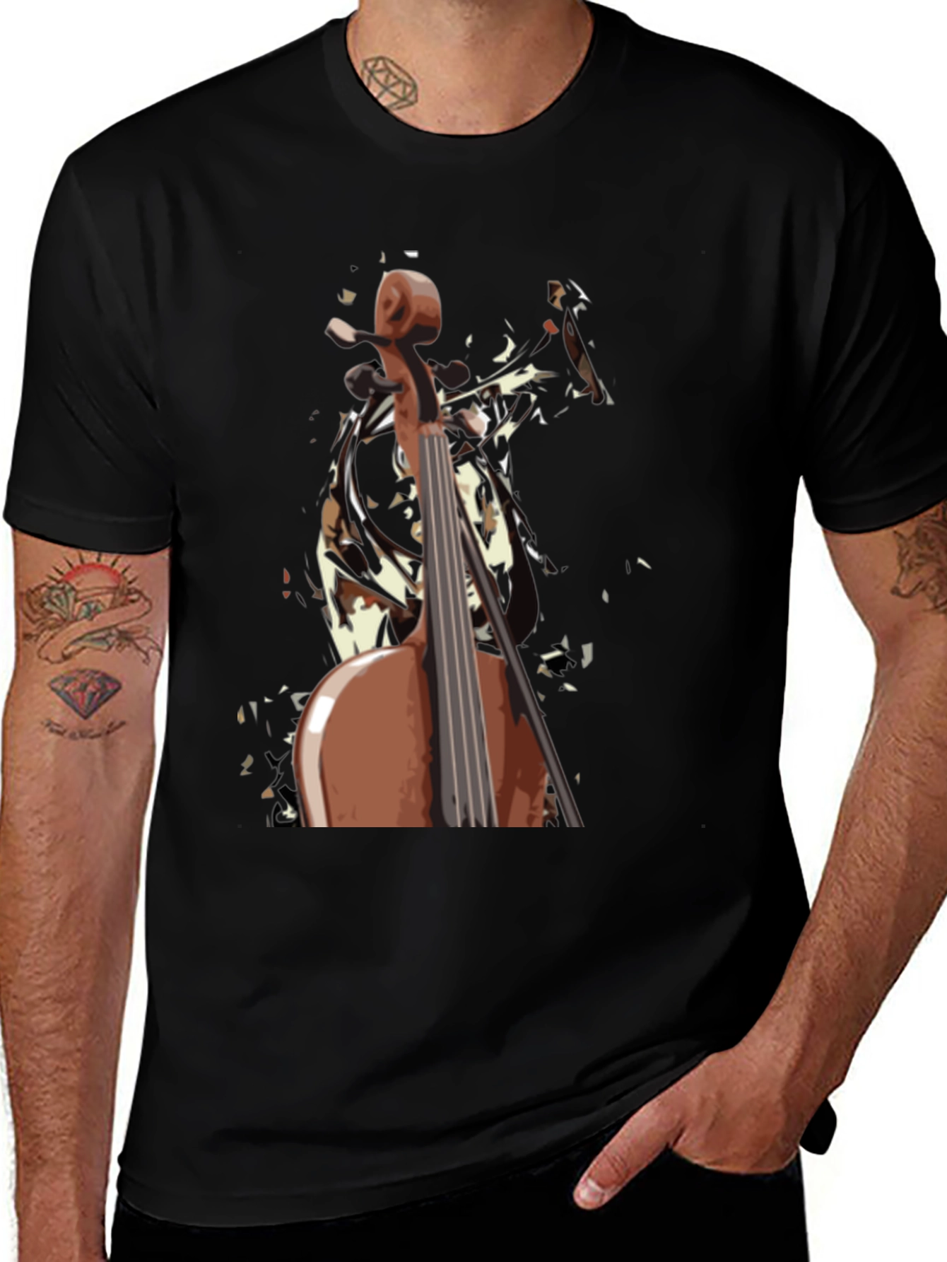 Cello Graphic T-Shirt - Musician Style