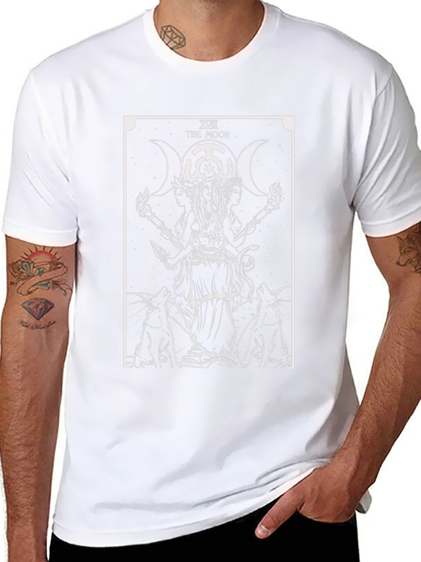 The Moon Tarot Card Graphic Tee