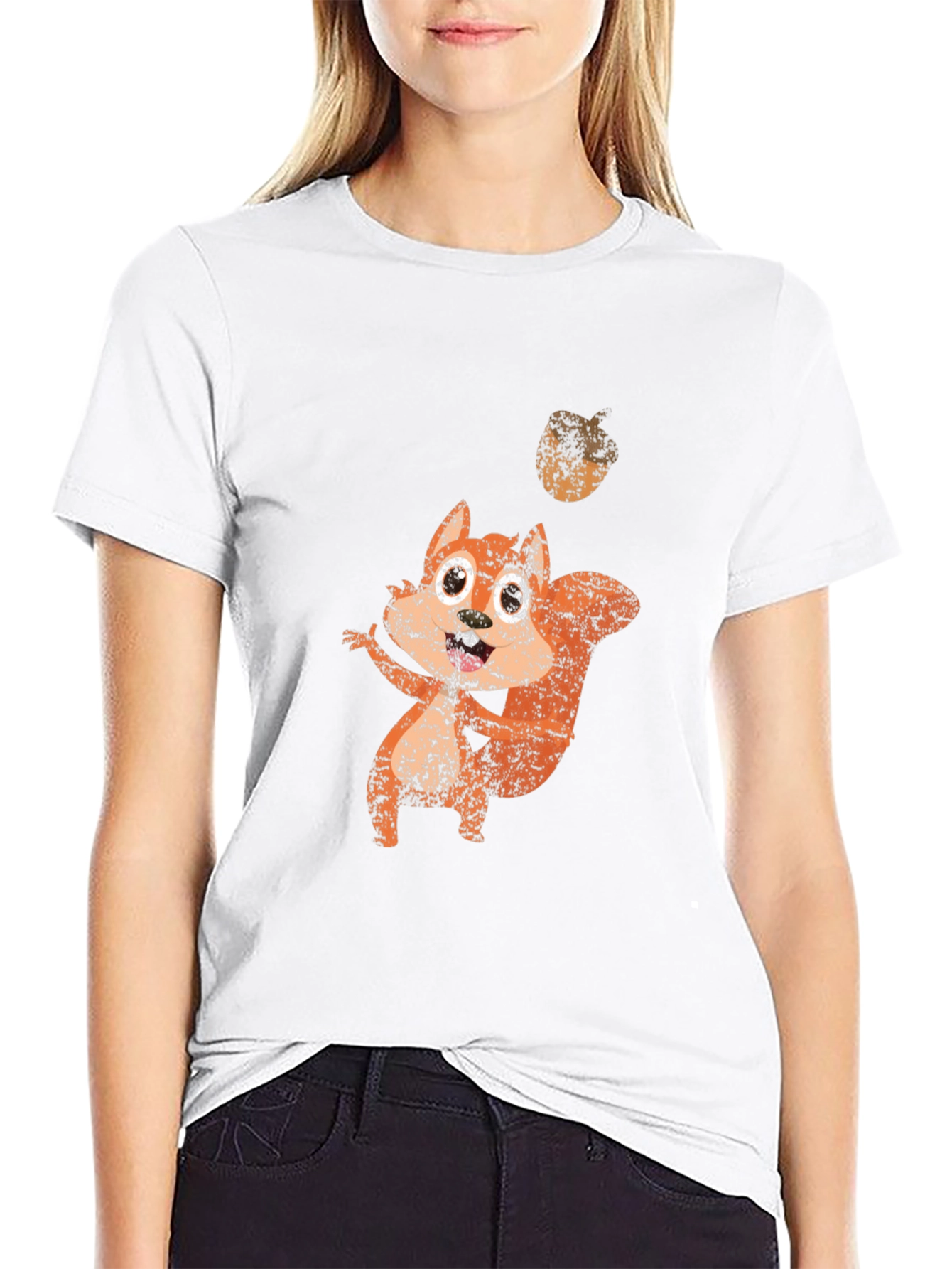 Squirrel Graphic Black T-Shirt