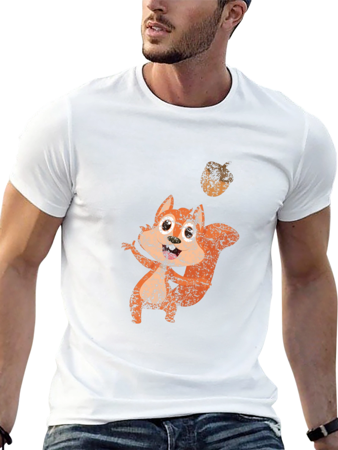 Squirrel Graphic Black T-Shirt