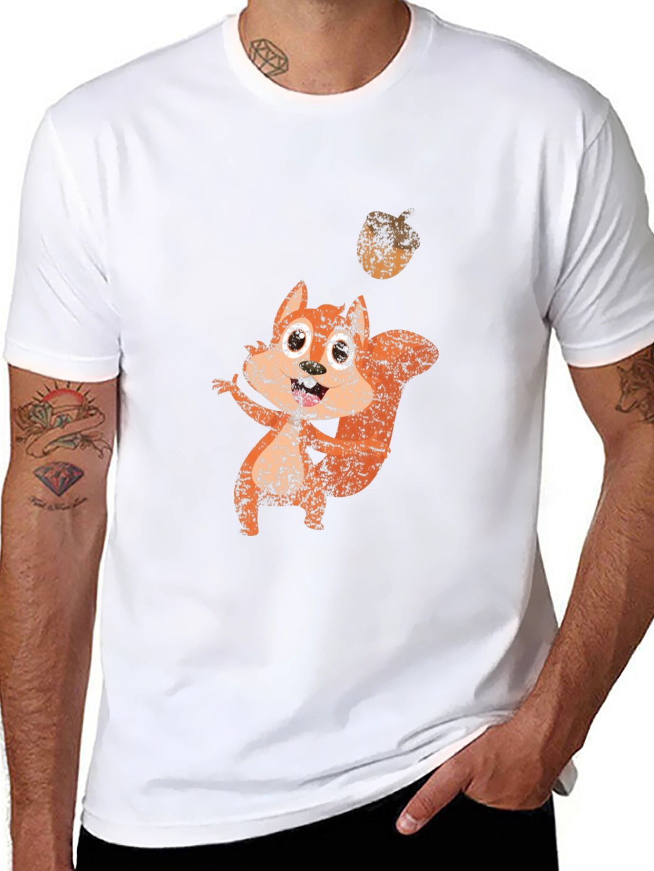 Squirrel Graphic Black T-Shirt