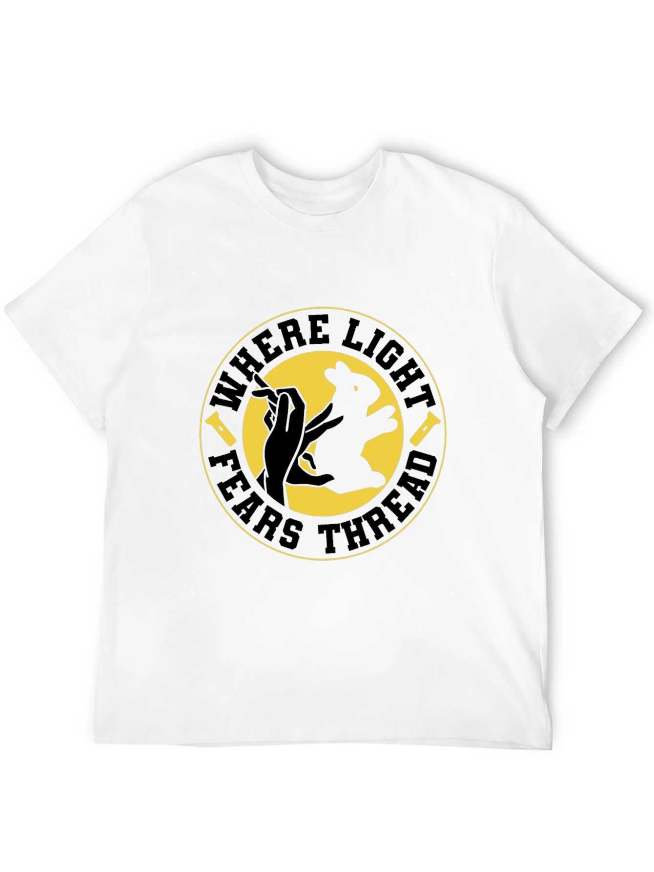 Where Light Fears Tread Black Graphic Tee