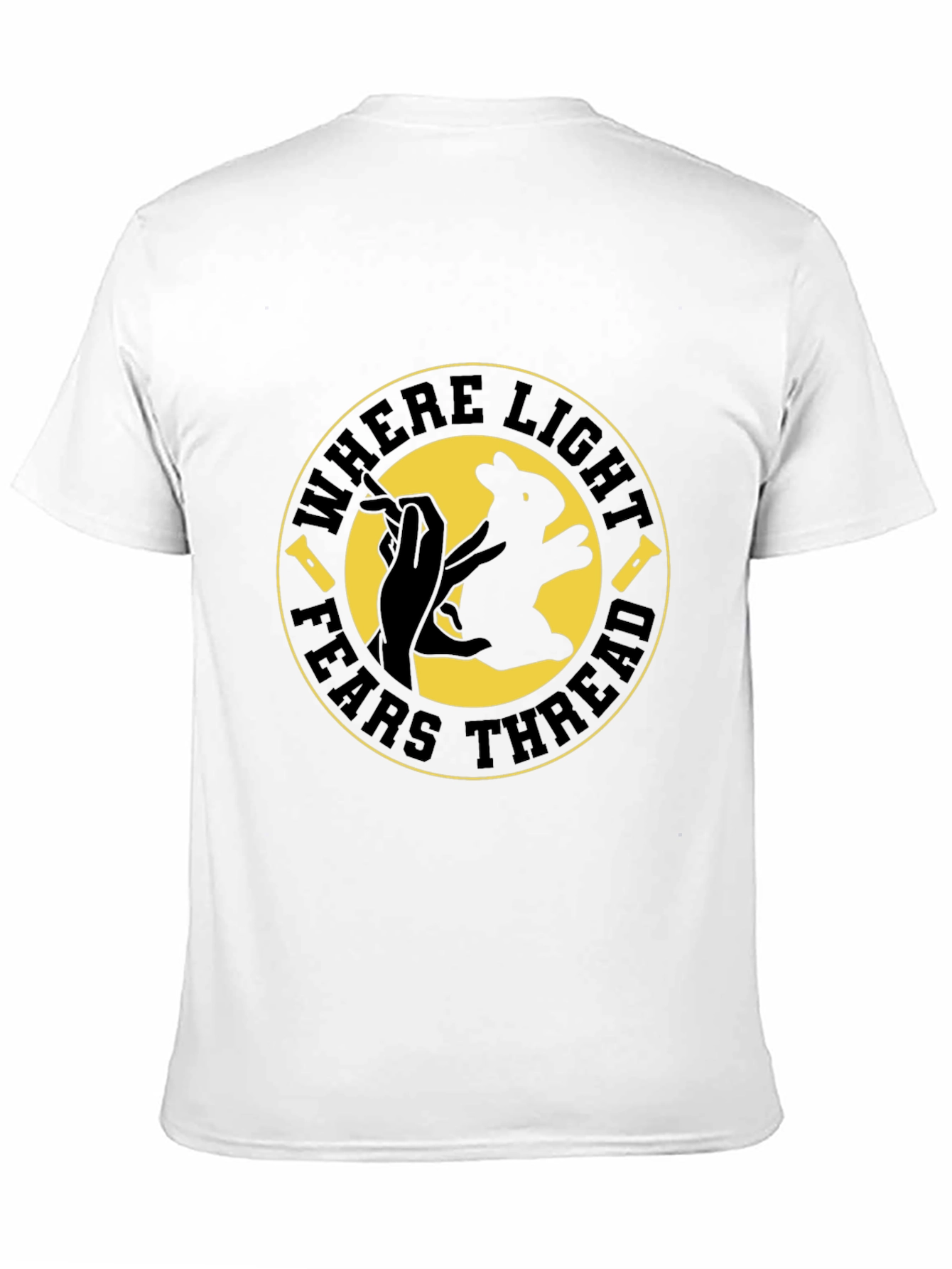 Where Light Fears Tread Black Graphic Tee