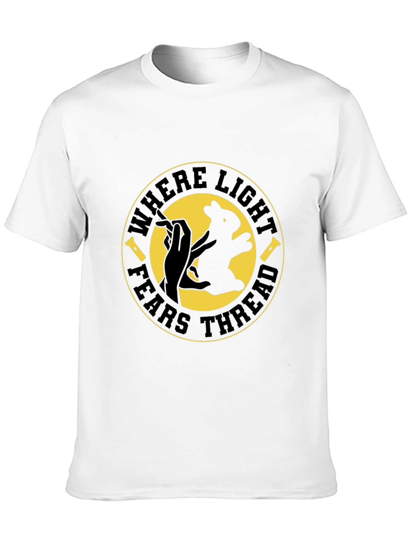 Where Light Fears Tread Black Graphic Tee