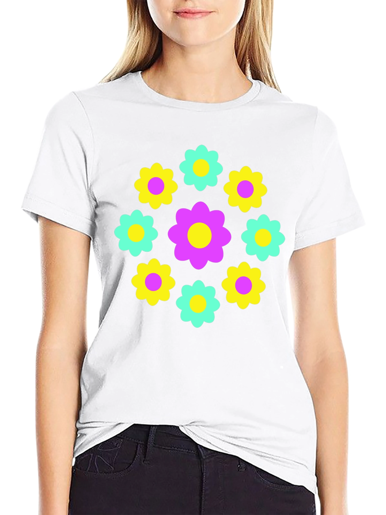 Retro Flower Power Graphic Tee