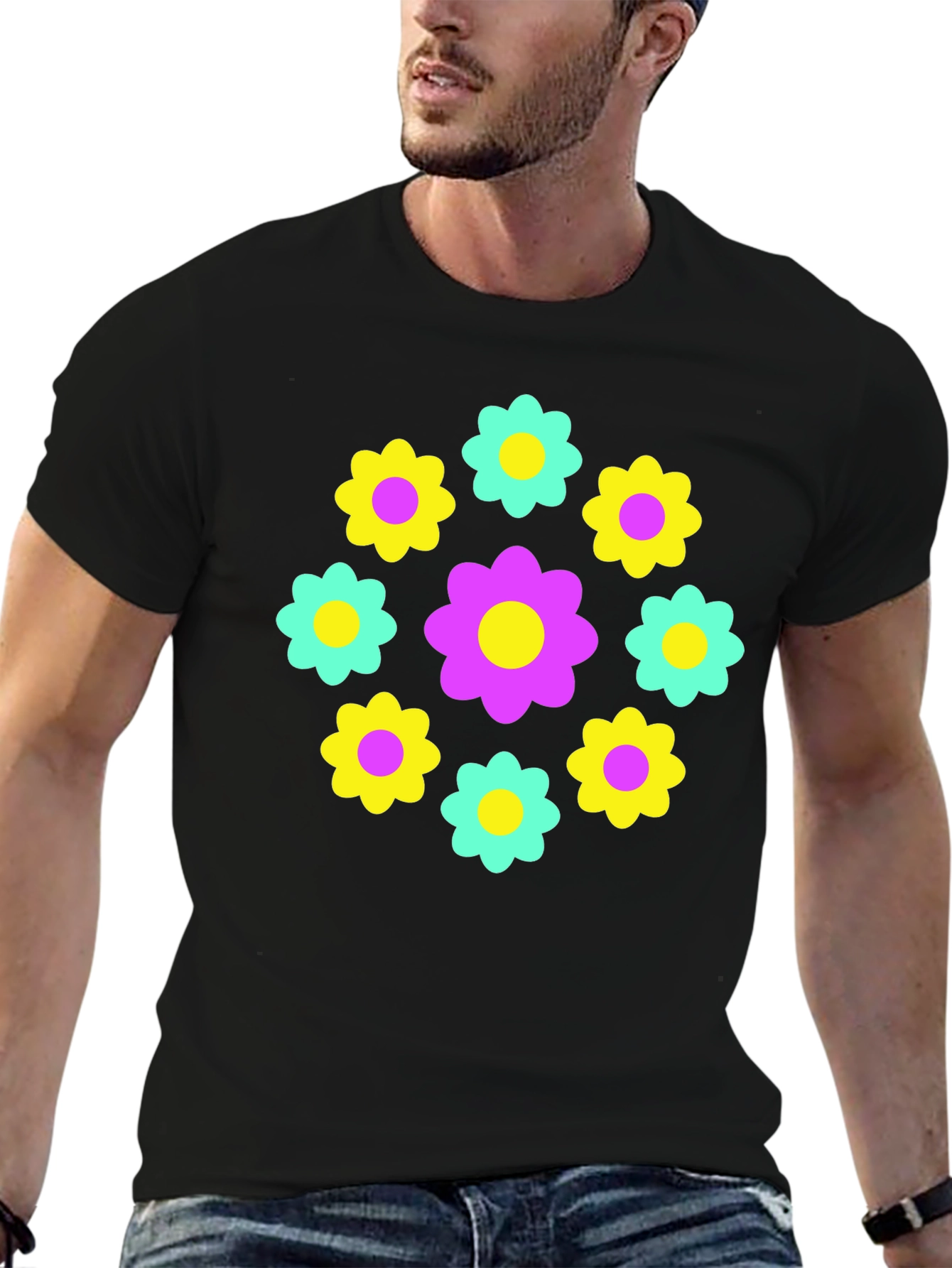 Retro Flower Power Graphic Tee