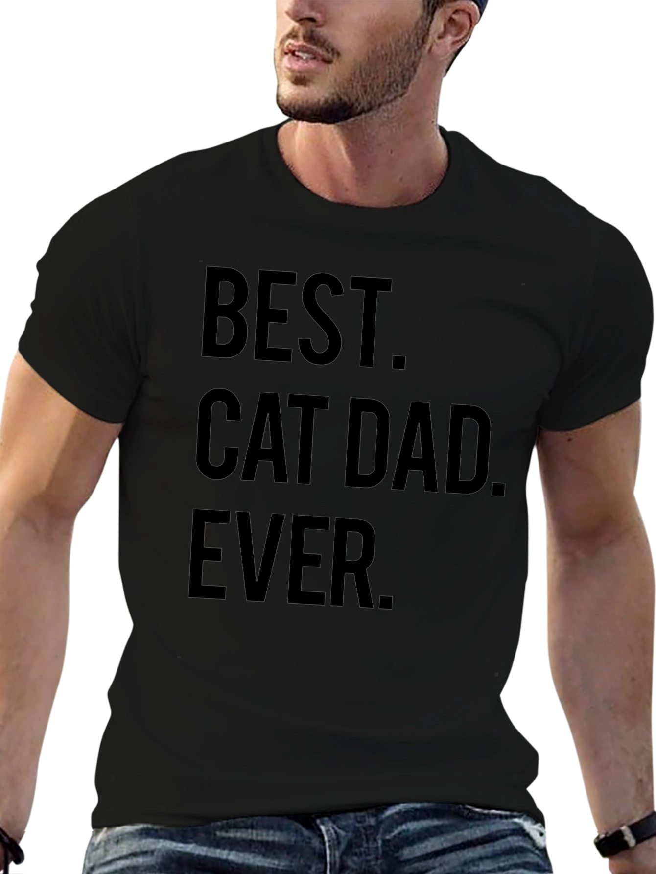 Best Cat Dad Ever Graphic Tee