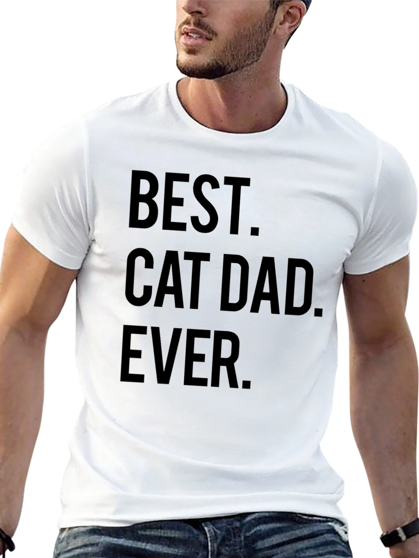 Best Cat Dad Ever Graphic Tee