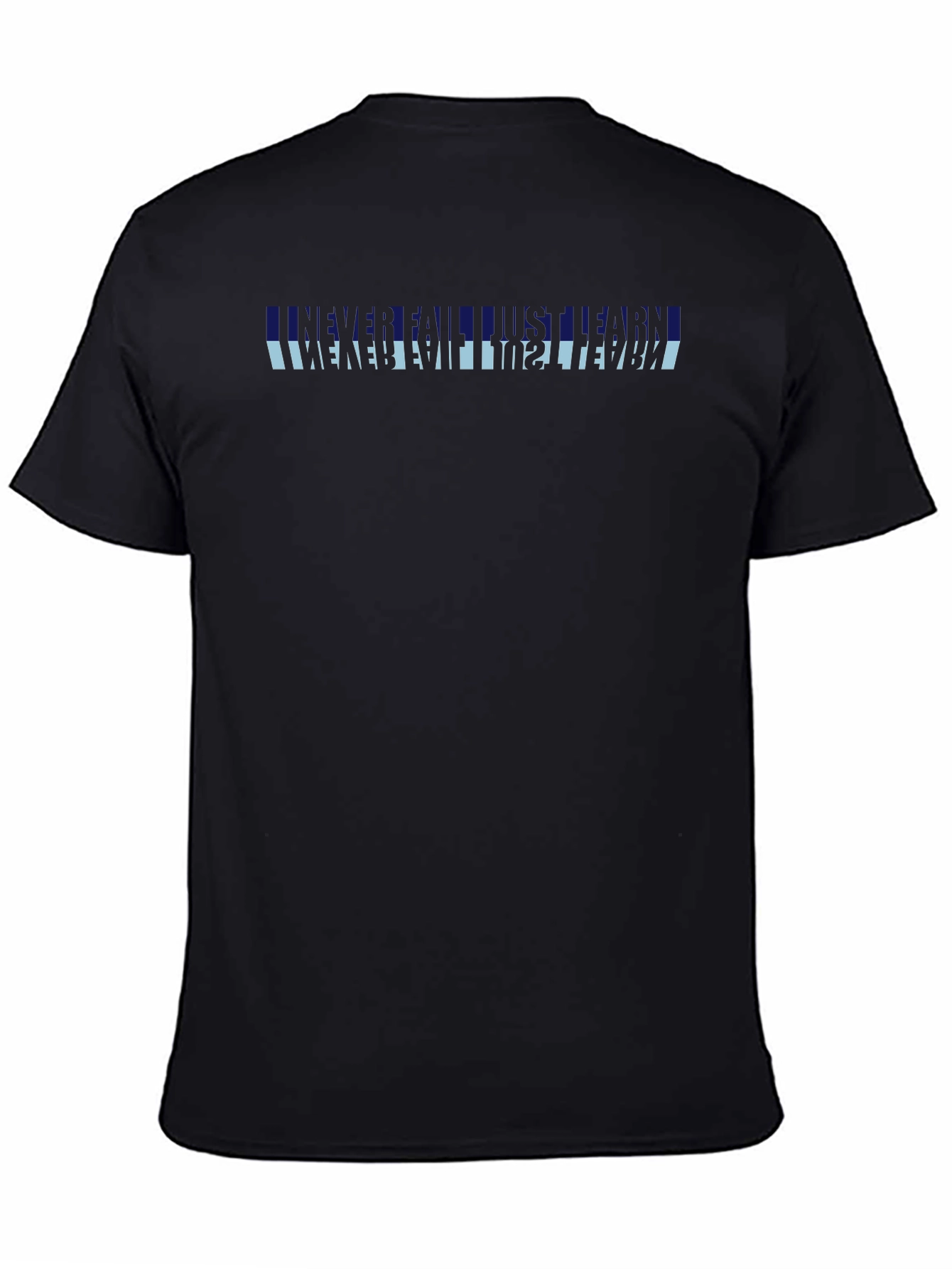 Retro Reflective Text T-Shirt - Black