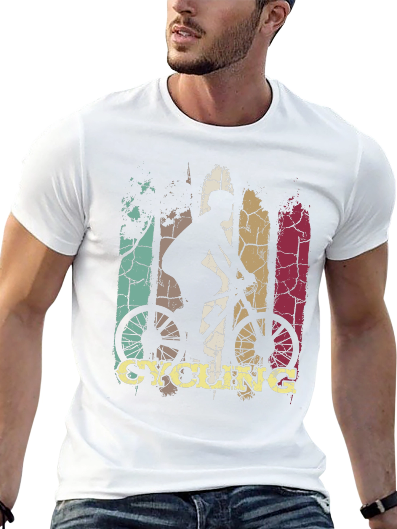 Cycling Retro Graphic Tee Shirt