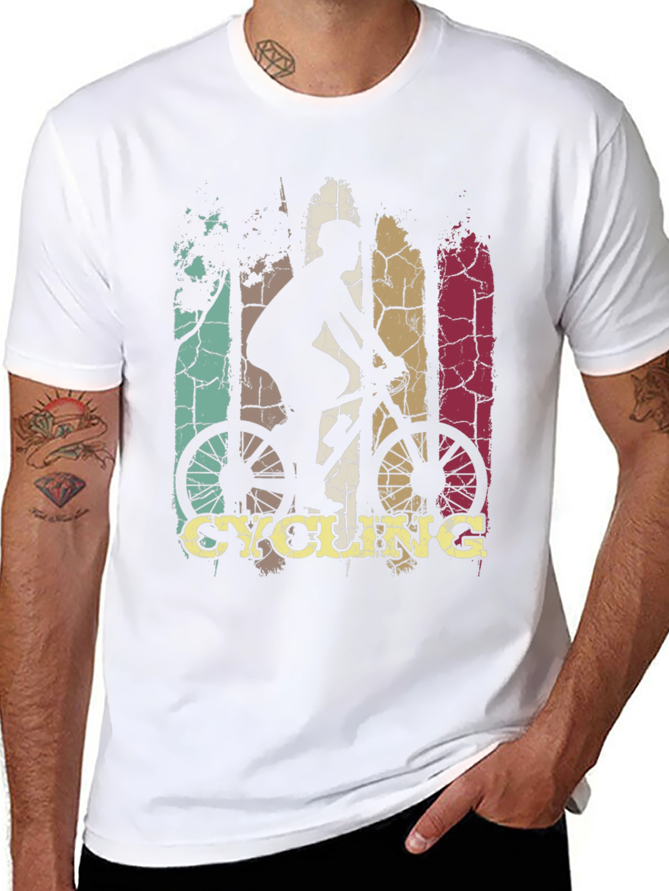 Cycling Retro Graphic Tee Shirt