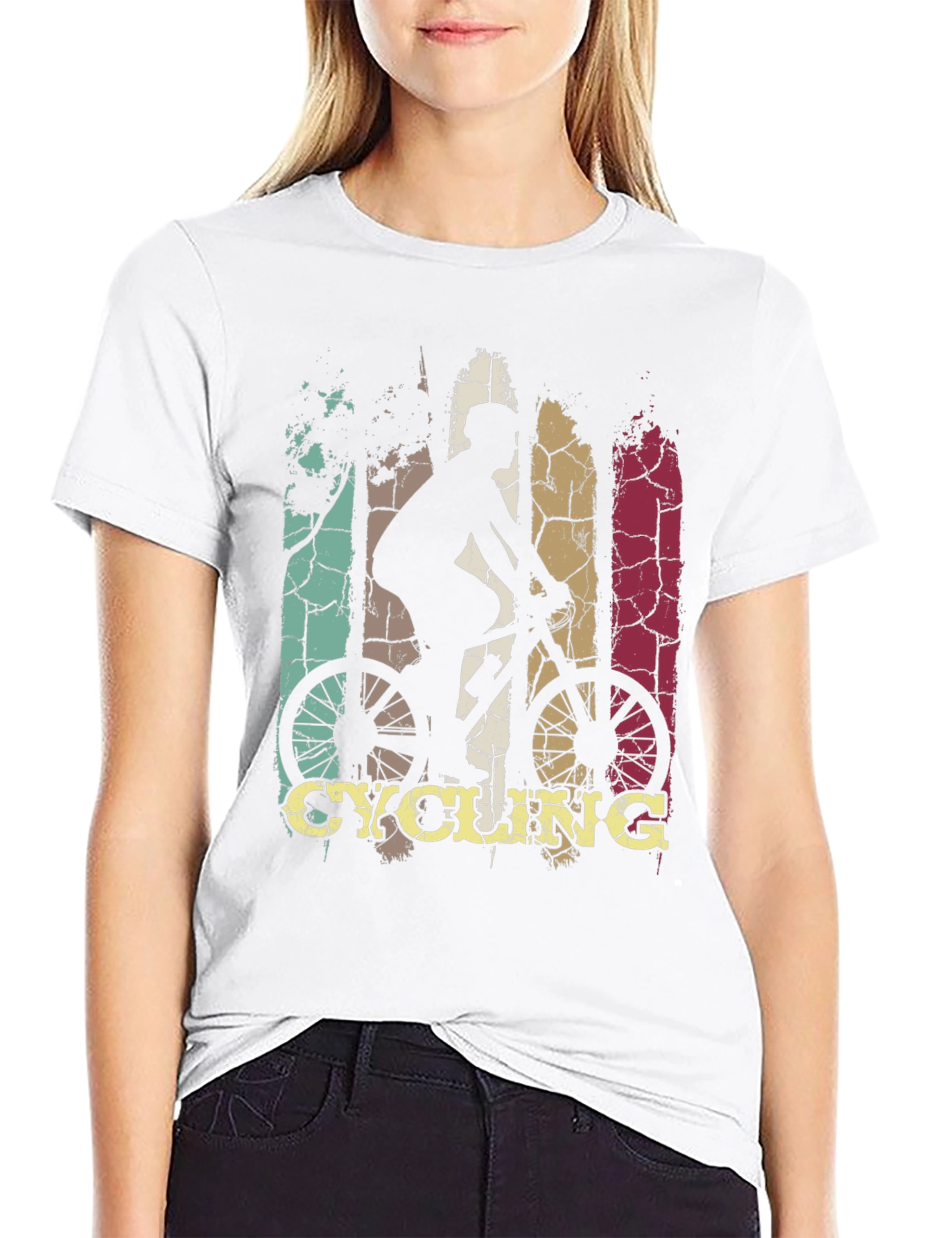 Cycling Retro Graphic Tee Shirt