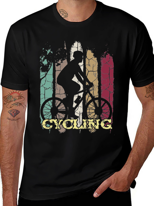 Cycling Retro Graphic Tee Shirt