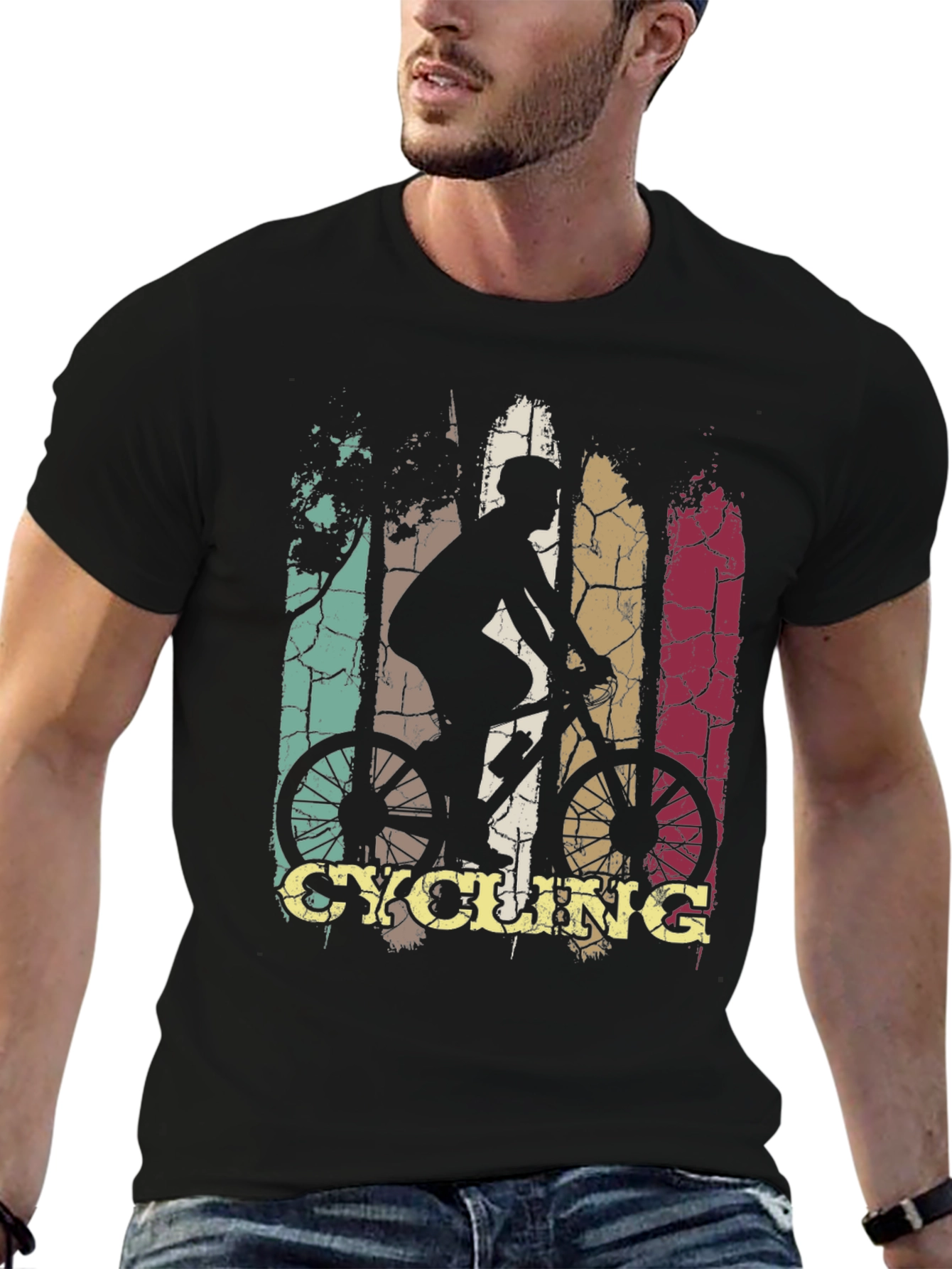 Cycling Retro Graphic Tee Shirt