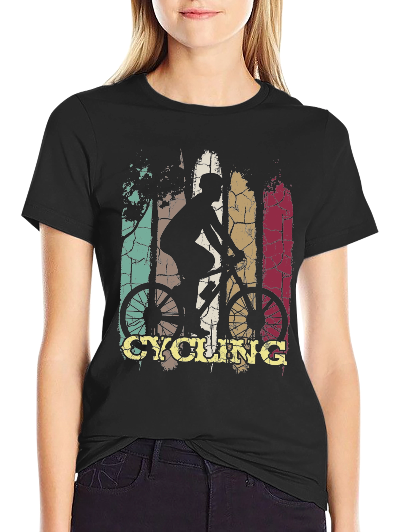 Cycling Retro Graphic Tee Shirt